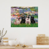Poster Pugs (Quatre) - Lilies2 (Cuisine)