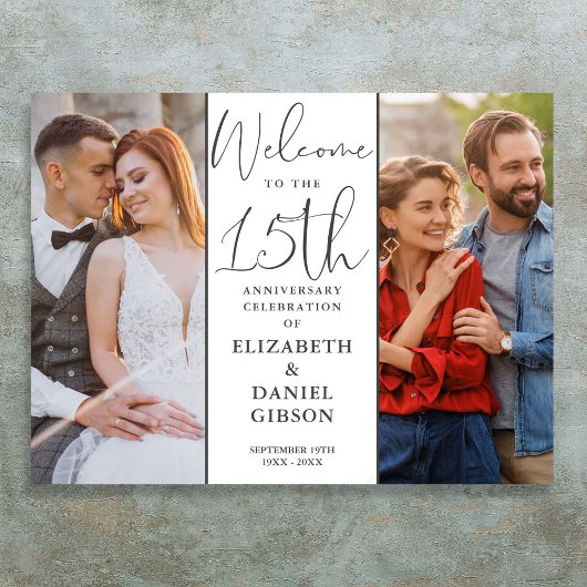 Poster Puis Et Maintenant 2 Photo 15e Anniversaire Affich