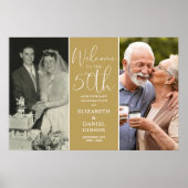 Poster Puis Et Maintenant 2 Photo 50e Anniversaire Affich (Devant)