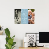 Poster Puis Et Maintenant 2 Photo 60e Anniversaire Affich (Bureau à domicile)