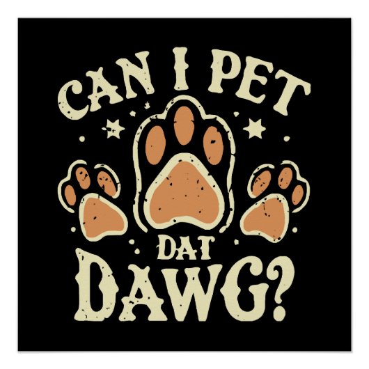 Poster Puis-je caresser ce chien (Devant)