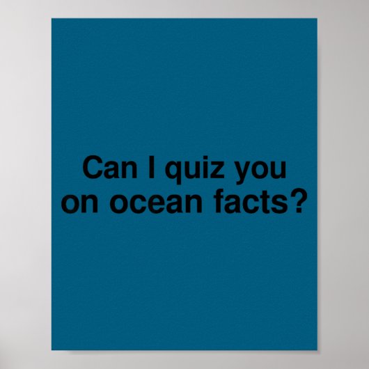 Poster Puis-je vous interroger sur des faits sur l'océan (Devant)