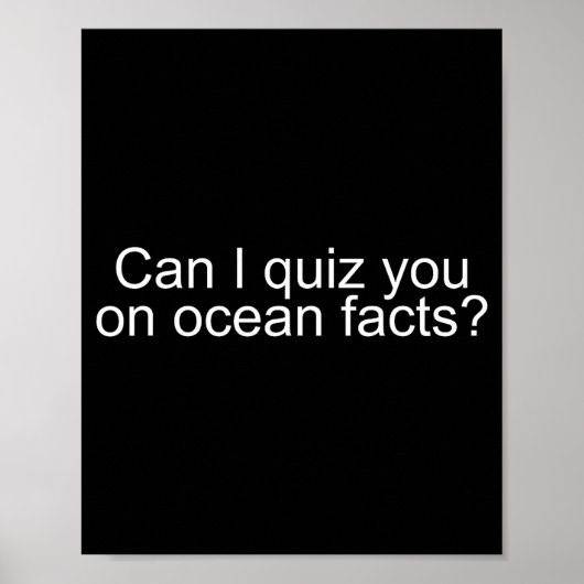 Poster Puis-je vous interroger sur des faits sur l'océan (Devant)