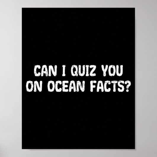 Poster Puis-je vous interroger sur les faits sur l'océan (Devant)