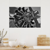 POSTER PUISSANCE AÉRIENNE DU MOTEUR (Cuisine)