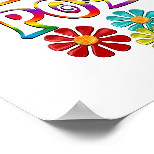 Poster Puissance colorée des fleurs (Coin)