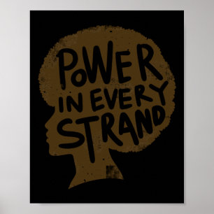 Poster Puissance dans chaque strand Afro Pride Sticker