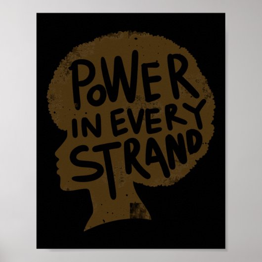Poster Puissance dans chaque strand Afro Pride Sticker (Devant)