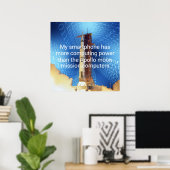 Poster Puissance de calcul d'Apollo 11 (Bureau à domicile)