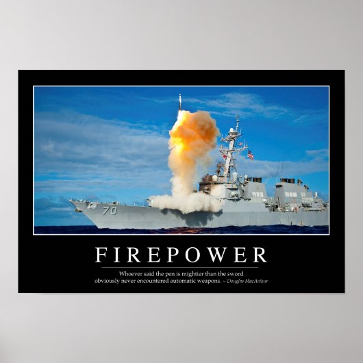 Poster Puissance de feu : Citation Inspirationnelle (Devant)