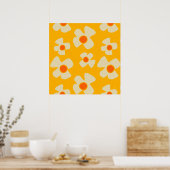 Poster Puissance des fleurs - Jaune marais (Cuisine)