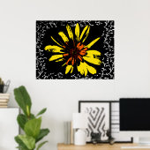 Poster Puissance des fleurs jaunes (Bureau à domicile)