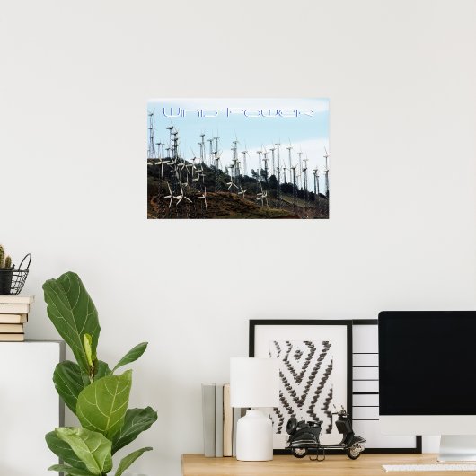 Poster Puissance éolienne (Bureau à domicile)