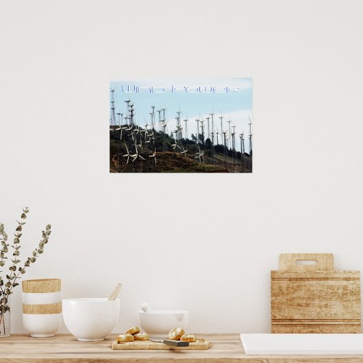 Poster Puissance éolienne (Cuisine)
