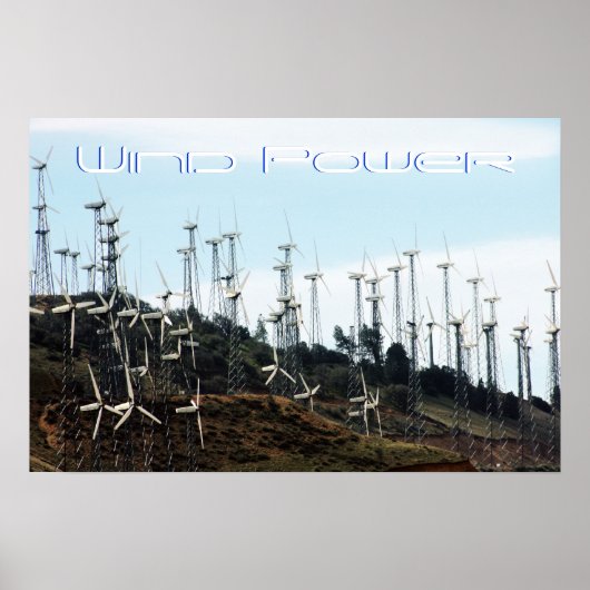 Poster Puissance éolienne (Devant)