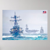 Poster PUISSANCE MARITIME - Navires de la marine américai (Devant)