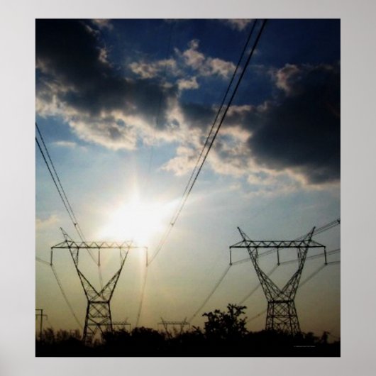 Poster "Puissance solaire. Électricité." (Devant)