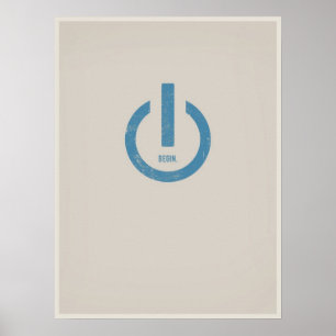 Poster Puissance sur l'affiche minimalistic