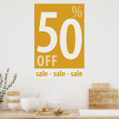 Poster Puissant 50% DE RÉDUCTION SUR VENTE Signal - affic (Cuisine)