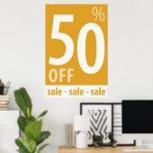 Poster Puissant 50% DE RÉDUCTION SUR VENTE Signal - affic (Bureau à domicile)
