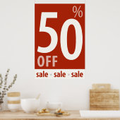 Poster Puissant 50% DE RÉDUCTION SUR VENTE Signal - affic (Cuisine)