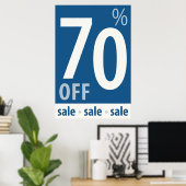 Poster Puissant 70% DE RÉDUCTION SUR VENTE Signal - affic (Bureau à domicile)