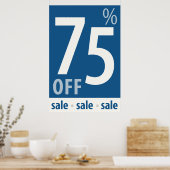 Poster Puissant 75% DE RÉDUCTION SUR VENTE Signal - affic (Cuisine)