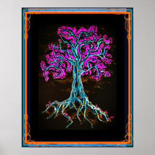 Poster Puissant arbre pourpre