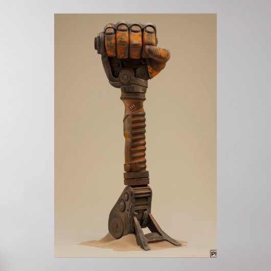 Poster puissant Jackhammer Poster de rendu 3D Post (Devant)