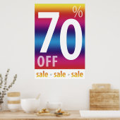 Poster Puissant SIGNE DE VENTE À 70 % DE RÉDUCTION | Colo (Cuisine)