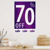 Poster Puissant SIGNE DE VENTE À 70 % DE RÉDUCTION | Part (Cuisine)