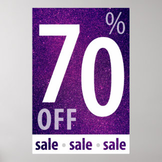 Poster Puissant SIGNE DE VENTE À 70 % DE RÉDUCTION | Part