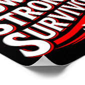 Poster Puissant Survivant de grande force Sensibilisation (Coin)