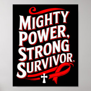 Poster Puissant Survivant de grande force Sensibilisation