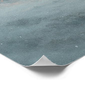 Poster Puissant taureau dans l'art paysage de neige magiq (Coin)