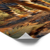 Poster Puissant tigre du Bengale dans la jungle sauvage (Coin)