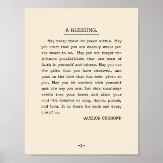 Poster Puisse aujourd'hui la paix à l'intérieur