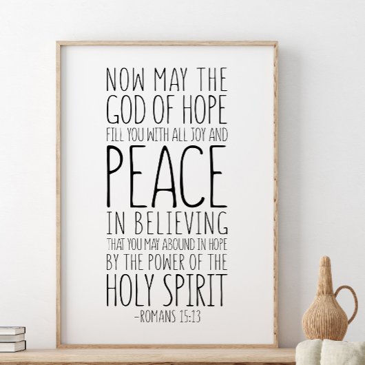 Poster Puisse Le Dieu De L'Espoir, Romains 15:13