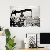 Poster Puits de pétrole vintage (Bureau à domicile)