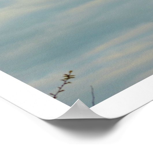 Poster Puits de soleil à travers l'affiche des nuages (Coin)