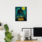 Poster Puits de souhaits zombie de la maison hantée : (Bureau à domicile)