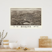 Poster Pulaski, NY Carte panoramique - 1885 (Cuisine)