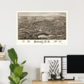 Poster Pulaski, NY Carte panoramique - 1885 (Bureau à domicile)