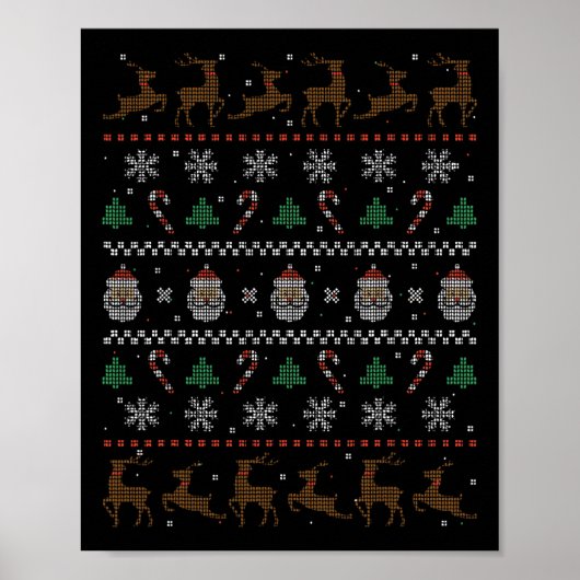 Poster Pull de Noël moche de Noël (Devant)
