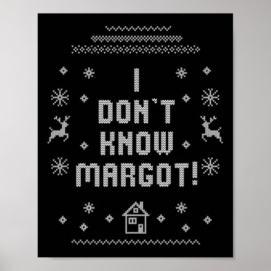 Poster Pull moche de Noël Je ne connais pas Margot (Devant)