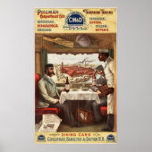 Poster Pullman wagon restaurant dans le train (Devant)