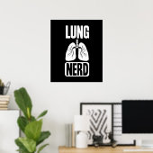 Poster Pulmonologue RT Nerd pulmonaire Thérapie respirato (Bureau à domicile)