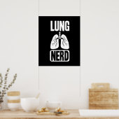 Poster Pulmonologue RT Nerd pulmonaire Thérapie respirato (Cuisine)