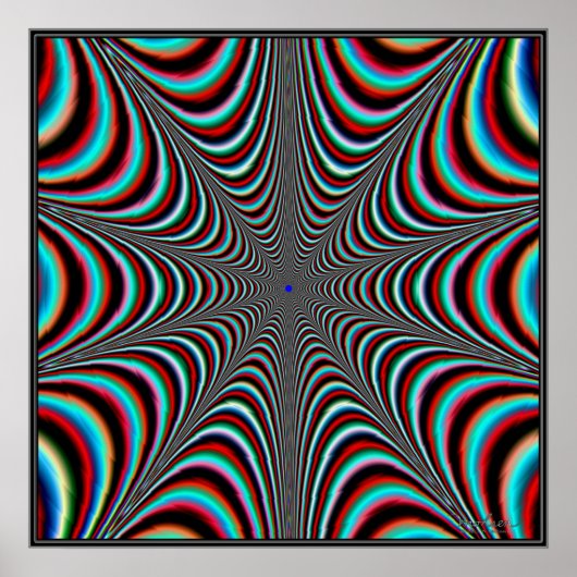 Poster Pulsation du Web couleur géant (Devant)