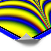Poster Pulse bleu jaune spectaculaire (Coin)